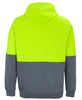 Lime Hi-Vis Pull Over Hoodie - JB's Wear - 6HVPH